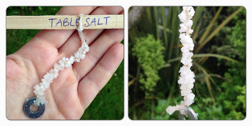 salt crystals in a jar